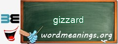 WordMeaning blackboard for gizzard